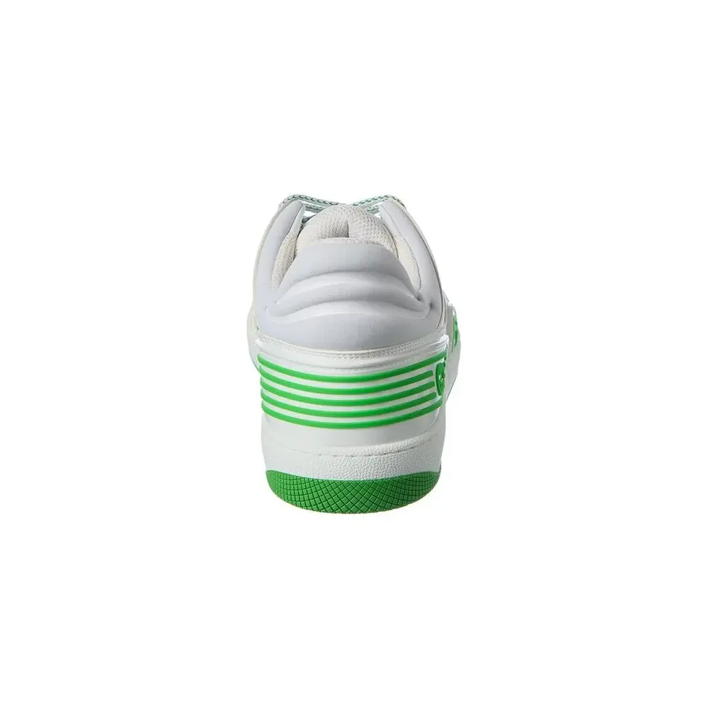 GUCCI Demetra GG Supreme Basket Low Top Sneakers Green White Men's Size 12 NEW